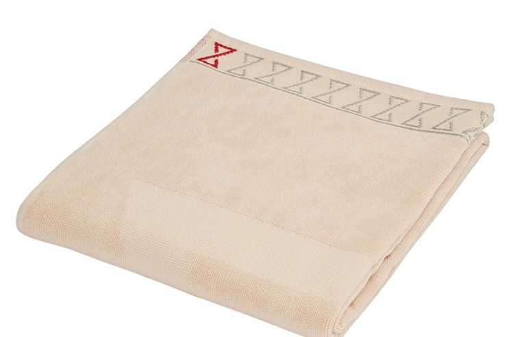 Ekrü prémium nyírt törölköző, 50*90 cm