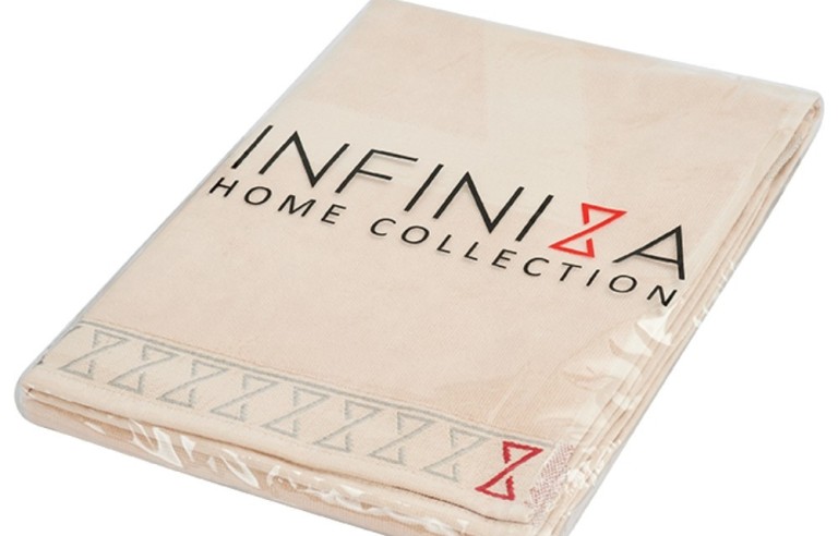 Ekrü prémium nyírt törölköző, 90*150 cm